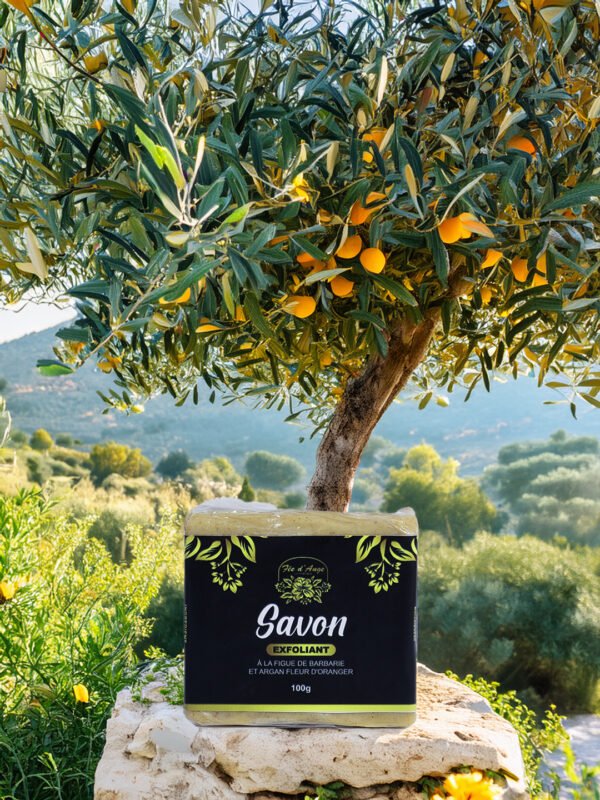 Savon Exfoliant à la Figue de Barbarie, Argan et Fleur d'Oranger